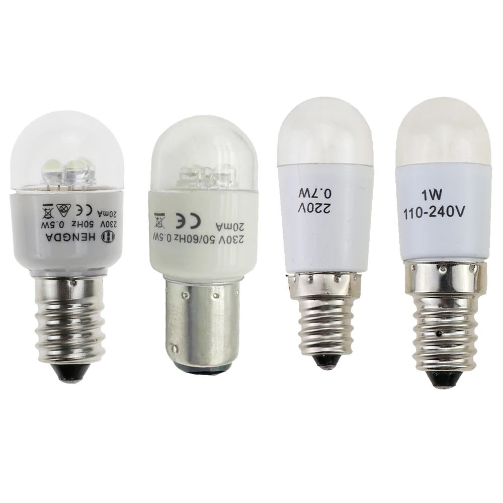 1PCS BA15D E12 E14 Home Household Sewing Machine LED Light Bulbs For Singer Juki Pfaff Janome