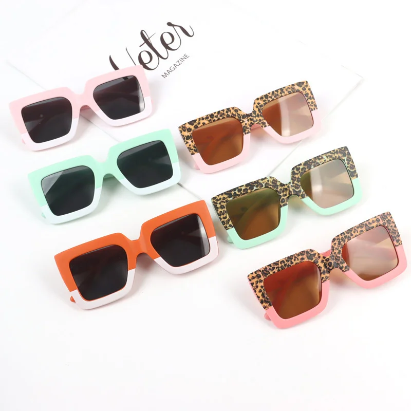 Cute Kids Sunglasses Rectangle Fashion Children Sun Glasses Vintage Square Outdoor Goggles Eyewear Cool Style Eyeglasses