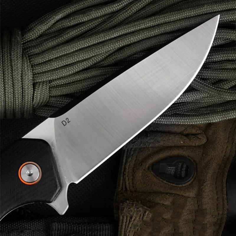 Pocket Folding Knife J146 D2 Blade G10 Handle Outdoor Hunting Hiking Tactical Jackknife Kitchen Utility Survival Camping Knife 3
