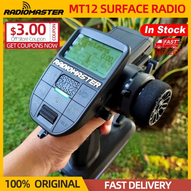 Radiomaster MT12 Surface Radio Controller - 2.4G ExpressLRS/4in1 Multiprotocol For RC Cars & Boats