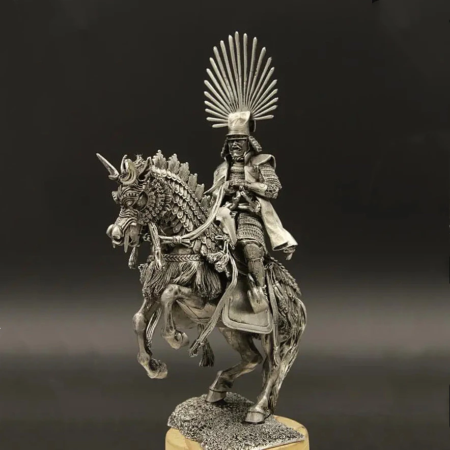 Giappone Storia Toyotomi Hideyoshi Tin Metal Sengoku Samurai Generali Figurine Modello Home Desktop Decorazione Regali Fai Da Te 1/24 75Mm