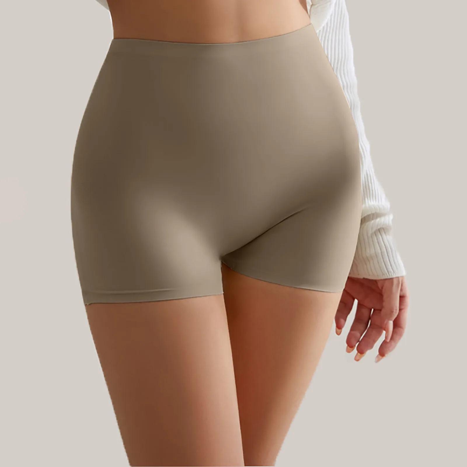 Women Underwear Slimming Shorts Seamless High Waist Shaper Panties Underware Safety Short Pants Ice Silk Protective Short Pants