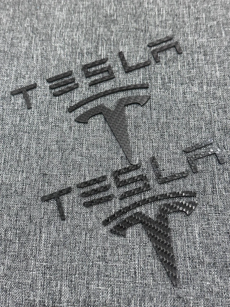 

Логотип эмблемы из настоящего углеродного волокна для TESLA Model 3 Y, капюшон + аксессуары для багажника с надписью