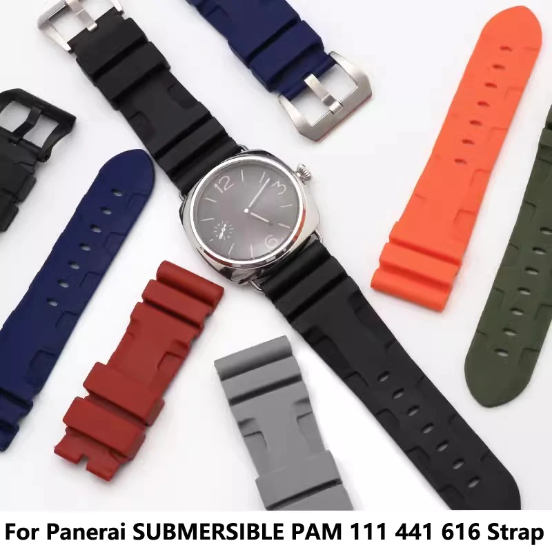 Premium-Grade Silicone Watch Strap - Durable Rubber Band, 22mm 24mm Options
