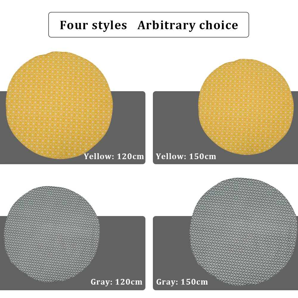 Nordic Round Tablecloth Cotton Linen Washable Hotel Banquet Table Cloth for Wedding Party Christmas Table Cover Home Dec 5