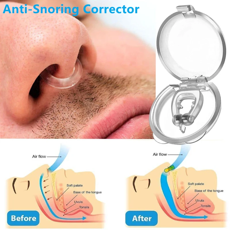 Anti Snoring Corrector Nose Clip Sleep Aid Device With Case