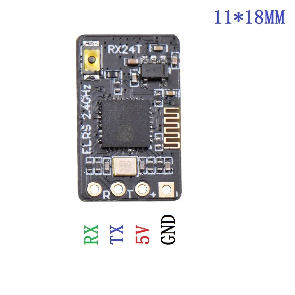 JHEMCU ExpressLRS RX24T 2.4G ELRS Nano Récepteur Longue Portée