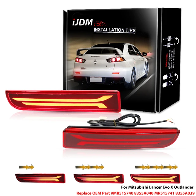 DTMOTO LED Projector Headlights For 2008-2017 Mitsubishi Lancer – Halogen To LED Conversion, Sequential Turn Signals