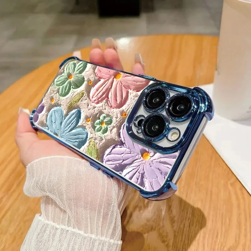 Elegant Floral Oil Painting Phone Case – Premium Protective Casing