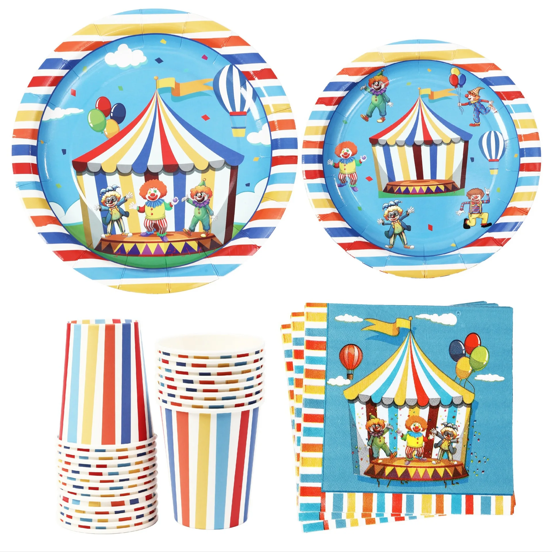 

Disney Circus Troup Clown Theme Birthday Party Decorative Disposable Tableware Tablecloth Background Baby Shower Kid Girl Gift