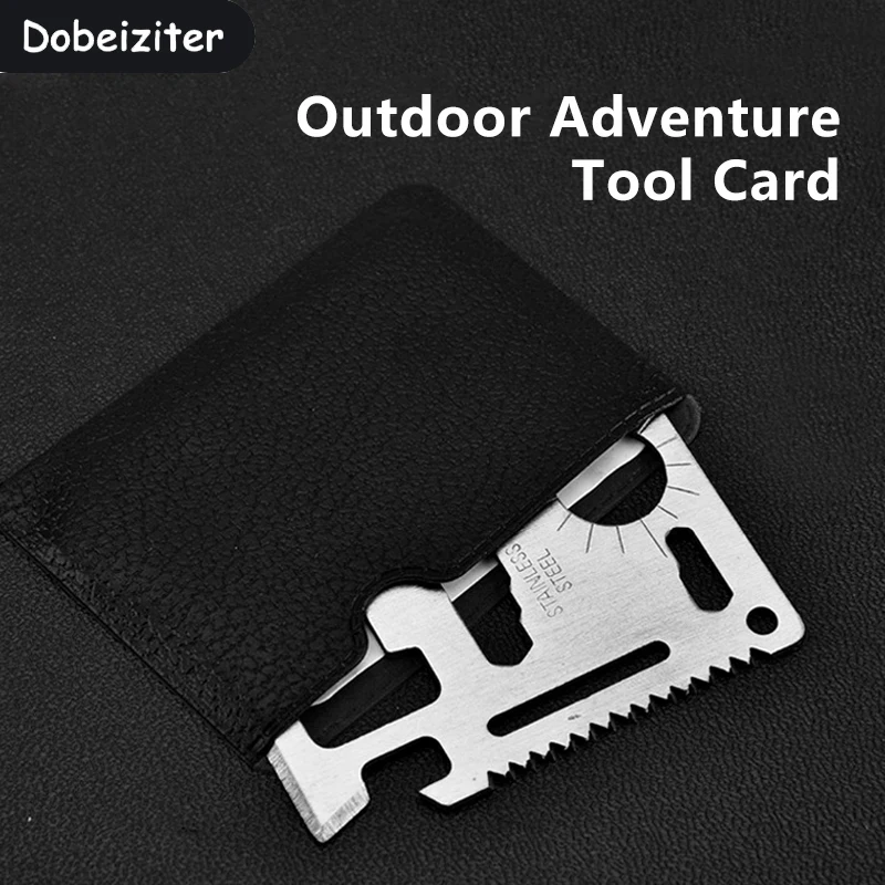 11-in-1 Outdoor-Multifunktions-Kartenmesser, Überleben, Camping, Jagd, taktisches Messer, Utility-Handwerkzeuge, Taschen-Multitool-Karte