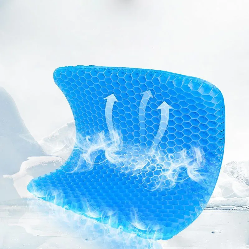 Thickened Gel Style Cushion Summer Chair Office Long Sitting Honeycomb Breathable Chair Cushion Farp Cushion Silicone Mat ZF592 2
