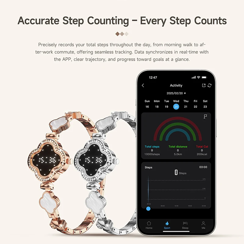 2026 New Smart Bracelet Women Outdoor Swimming Sport Waterproof Wristband Heart Rate Sleep Monitor Pedometer Health Fitness Gift 5