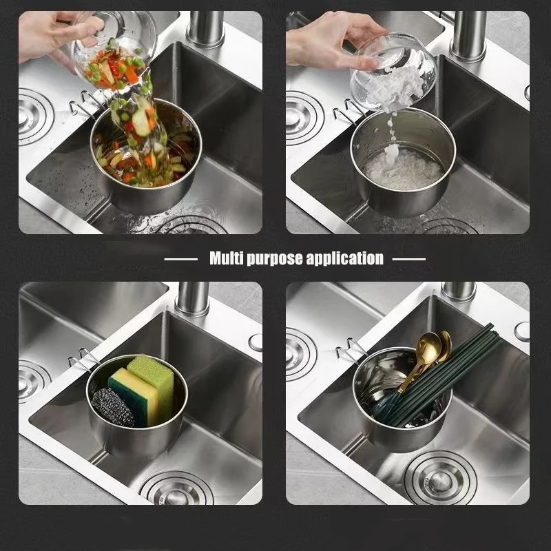 Kitchen Sink Stainless Steel Filter Sewer Mesh Strainers Bathroom Sink Floor Drain Hair Waste Filter Drain Basket Hole