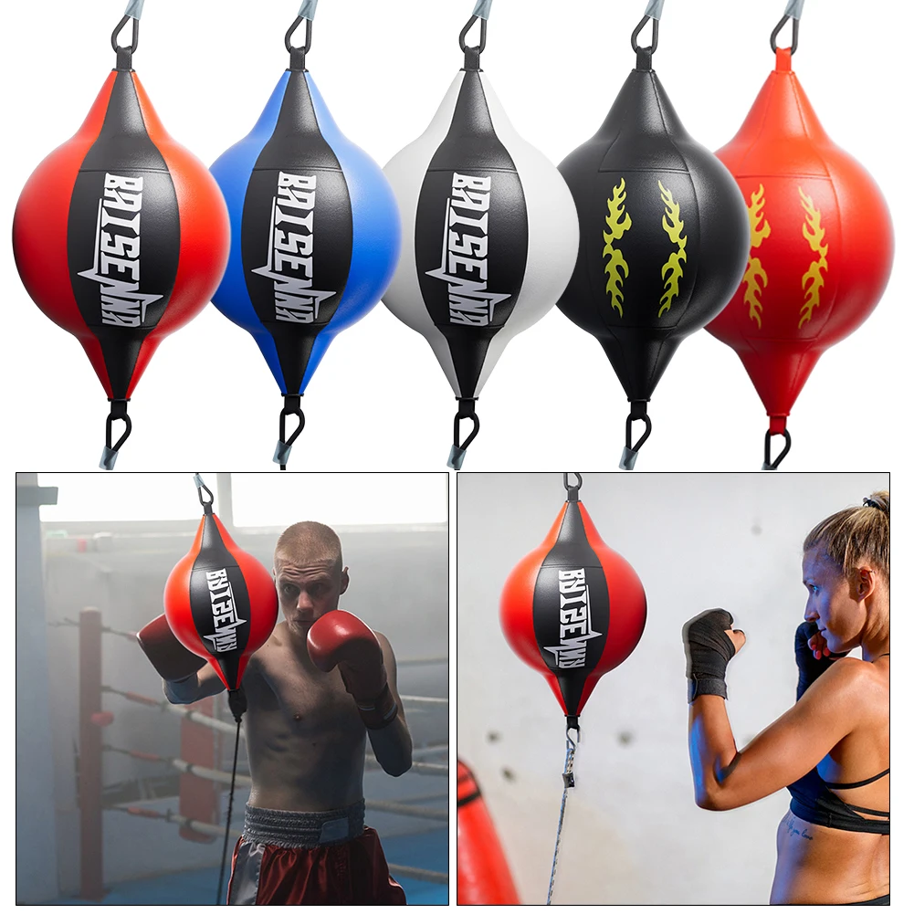 Boxing Punching Bag Boxing Speed Ball Boxing Reaction Ball Punching Ball PU Pear Boxing Bag Reflex Double End Boxing Sport Dodge Speed Ball Inflatable Floor to Ceiling Muay Thai Bag