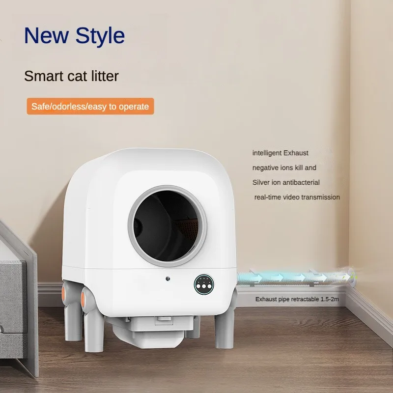 

Radar Scanning Smart Cat Litter Automatic Box Anti-Pinch Self Cleaning Litter Box With Camera For Cats