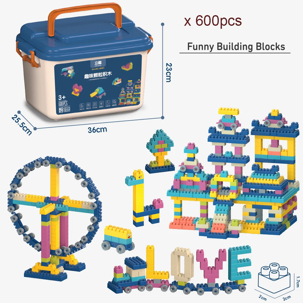 큰 크기 DIY 크리 에이 티브 빌딩 블록 대량 세트 도시 클래식 벽돌 조립 Brinquedos 교육 완구 상자와 어린이를위한
