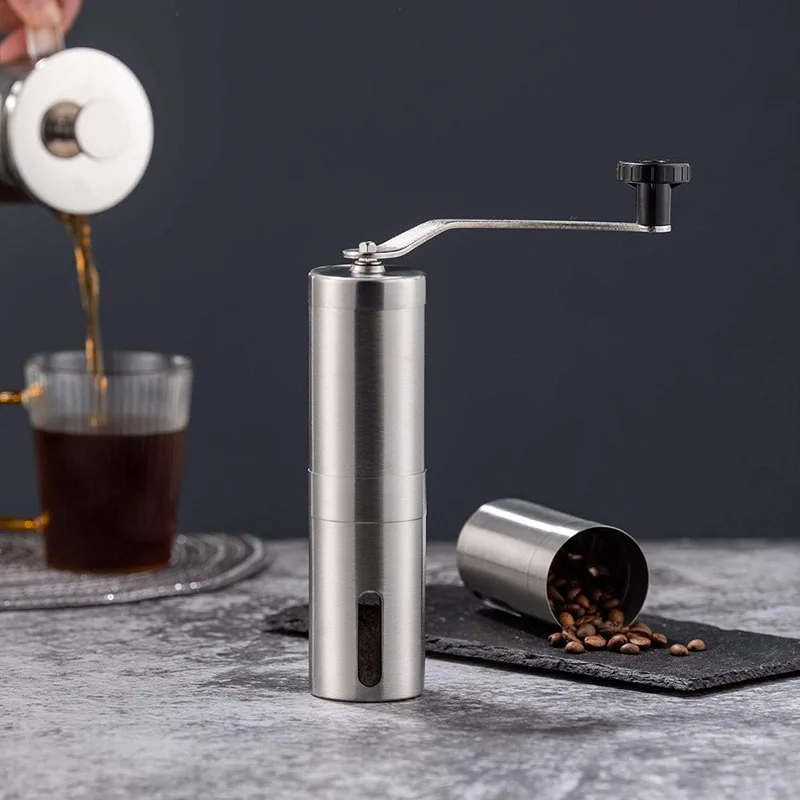 Manual Coffee Grinder Stainless Steel Manual Conical Burr Coffee Bean Grinder with Hand Crank and 18 Adjustable Settings 6