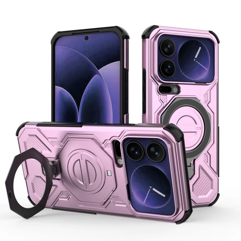 Shockproof Bumper Case with Ring Holder and Magnetic Attraction
