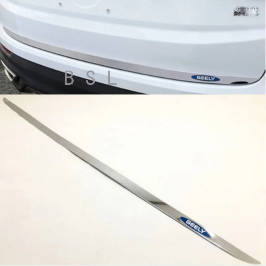 

Stainless Garnish For Geely Coolray Accessories 2019-2022 Car Tailgate Rear Door Cover Molding Trim Tail Door Trim Sticker Cover