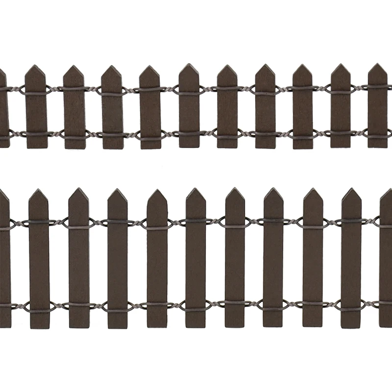100cm Mini Wooden Fence Miniature DIY Fairy Garden Courtyard Landscape Accessories Handmade Crafts Decoration For Home 5