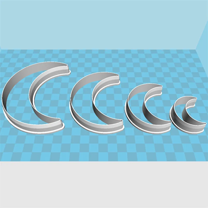 Four Specifications Cartoon Geometric Figure Crescent Moon Plastics Moulds Cake Fondant Tools Cookie and Sushi Fruit Cutters cookie cutter,baking mold,cookie mould,cookie printing mold,fondant cutter