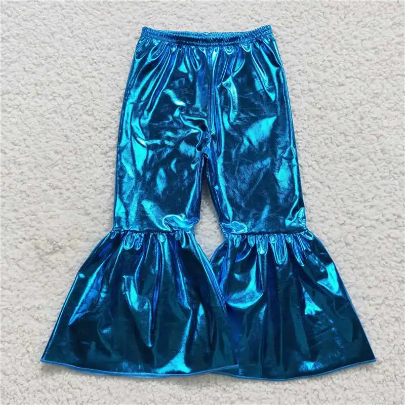 

Wholesale Girls' Autumn And Winter Pants With Bright Colors And Multi-Element Features Hot Stamping And Bell-Bottom Pants
