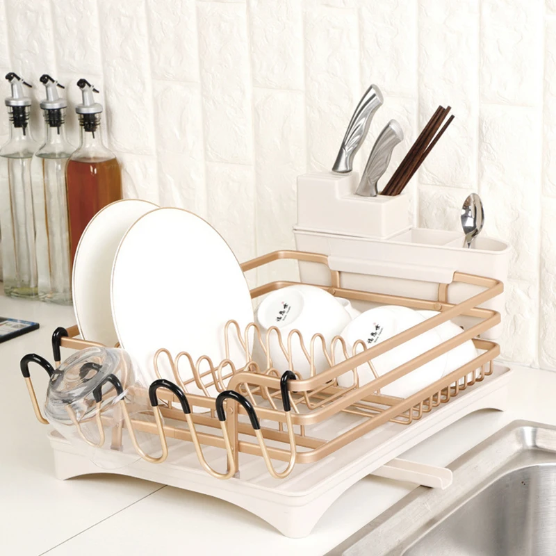 Over The Sink Dish Rack , Stainless Steel Dish Drying Rack Plate Bowl Dish  Drainer Kitchen Organizer Shelf Cutlery Holder Storage 