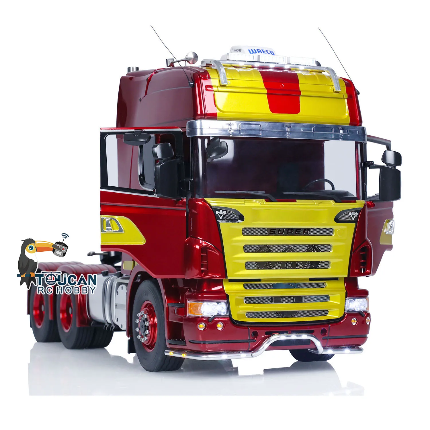 1/14 RC Tractor Truck LESU 6x6 Metal Chassis Remote Control Cars Smoke Unit Lights Sounds DIY Model TOUCAN HOBBY Toy THZH1635 3