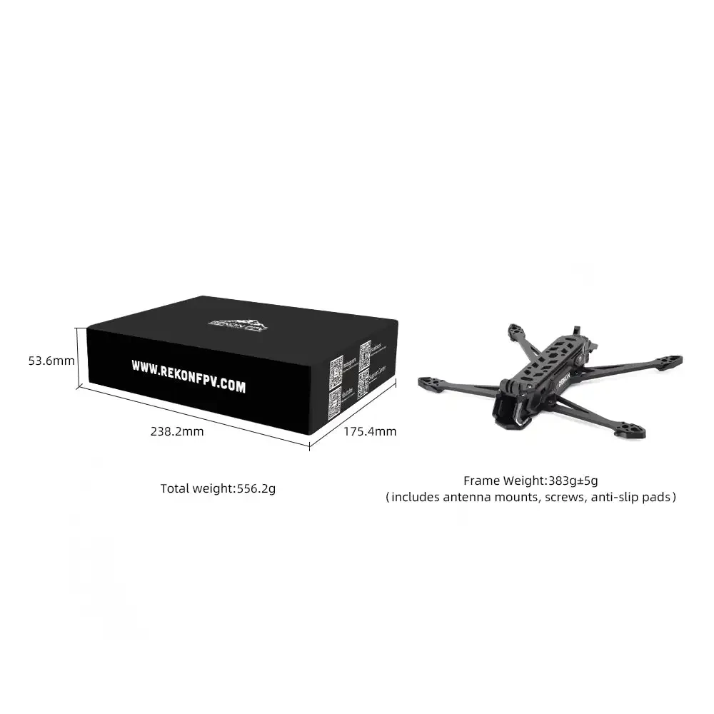 HGLRC Rekon7 PRO V2 7-дюймовая гоночная рама FPV с дальним радиусом действия, колесная база 324 мм thumbnail 2