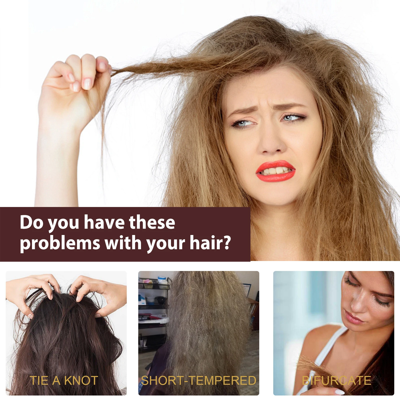 Nourishing & Smoothing Hair Serum - Hydrates Dry Ends, Non-Greasy with Fresh Fragrance, Strengthens & Softens Hair