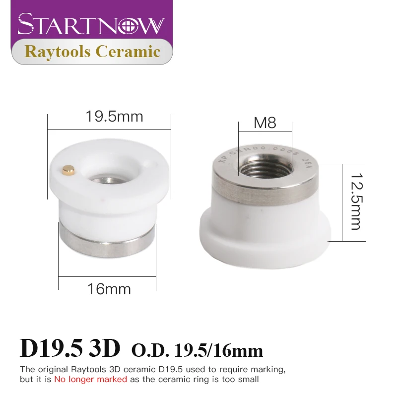 Startnow Raytools Empower 섬유 절단기 예비 부품 용 기존 레이저 세라믹 D32mm 레이저 헤드 노즐 홀더
