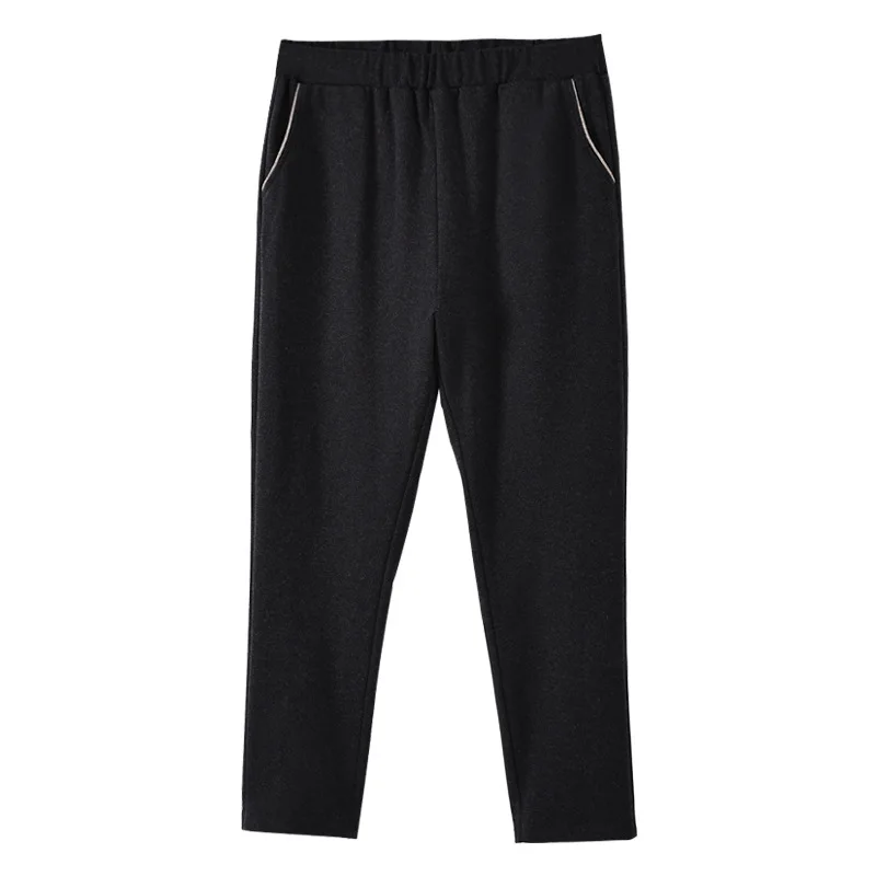 

4XL to 10XL Oversized women pants pockets elastic waist pants woman trousers all-match casual long pant T61636