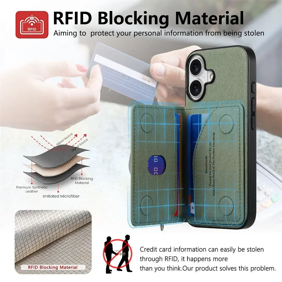 Luxury Zipper Leather Wallet Back Cover - Premium Case and Etui