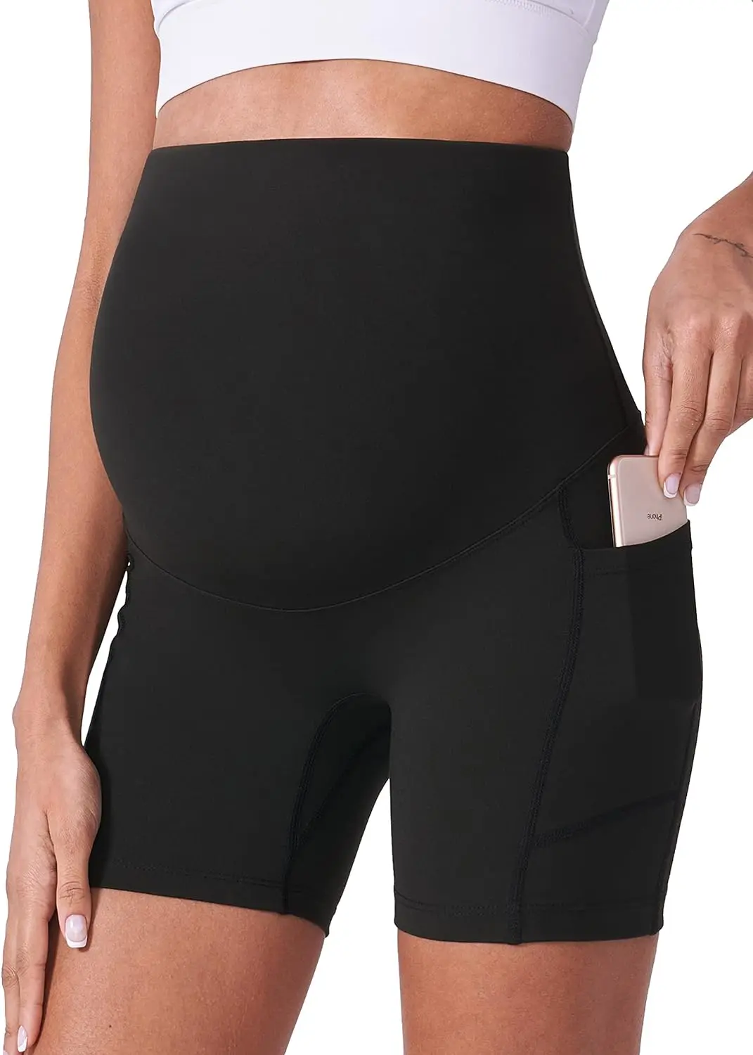 Pregnant Shorts Pregnant women pants summer thin bottomed capris shorts yoga shark pants summer clothing