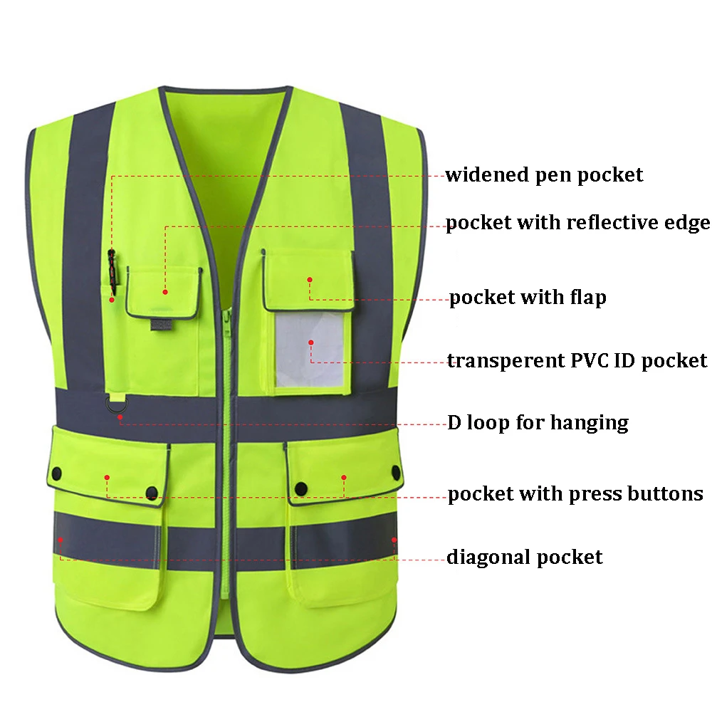 Reflective Safety Vest High Visibility Night Riding Running Outdoor Sports Accessories