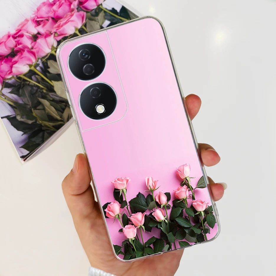 Cute Cat & Butterfly Painted Soft Silicone Phone Case -