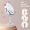 8 inch Makeup Mirror with LED 3 color Lights 5X7X10X Magnification Double Sided Vanity Mirror USB Charging Desktop table Mirrors 5