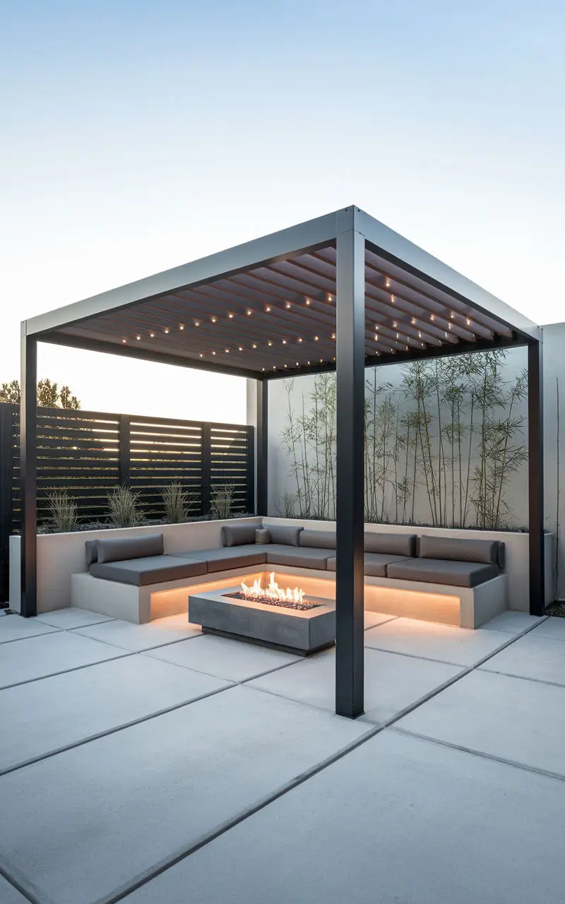 Outdoor Luxury Slatted Furniture Waterproof Gazebo Aluminum Pool Gabled Electric Pergola Garden Decorations Louvered Pergolas 1