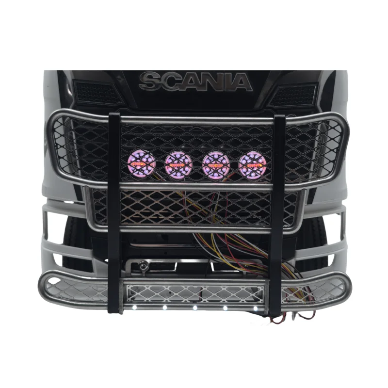 LED Front Bumper Light for Tamiya 1/14 RC Truck Scania 770s 56375 56360 Tractor Trailer Degree Collision Barrier Lamp DIY Parts 5