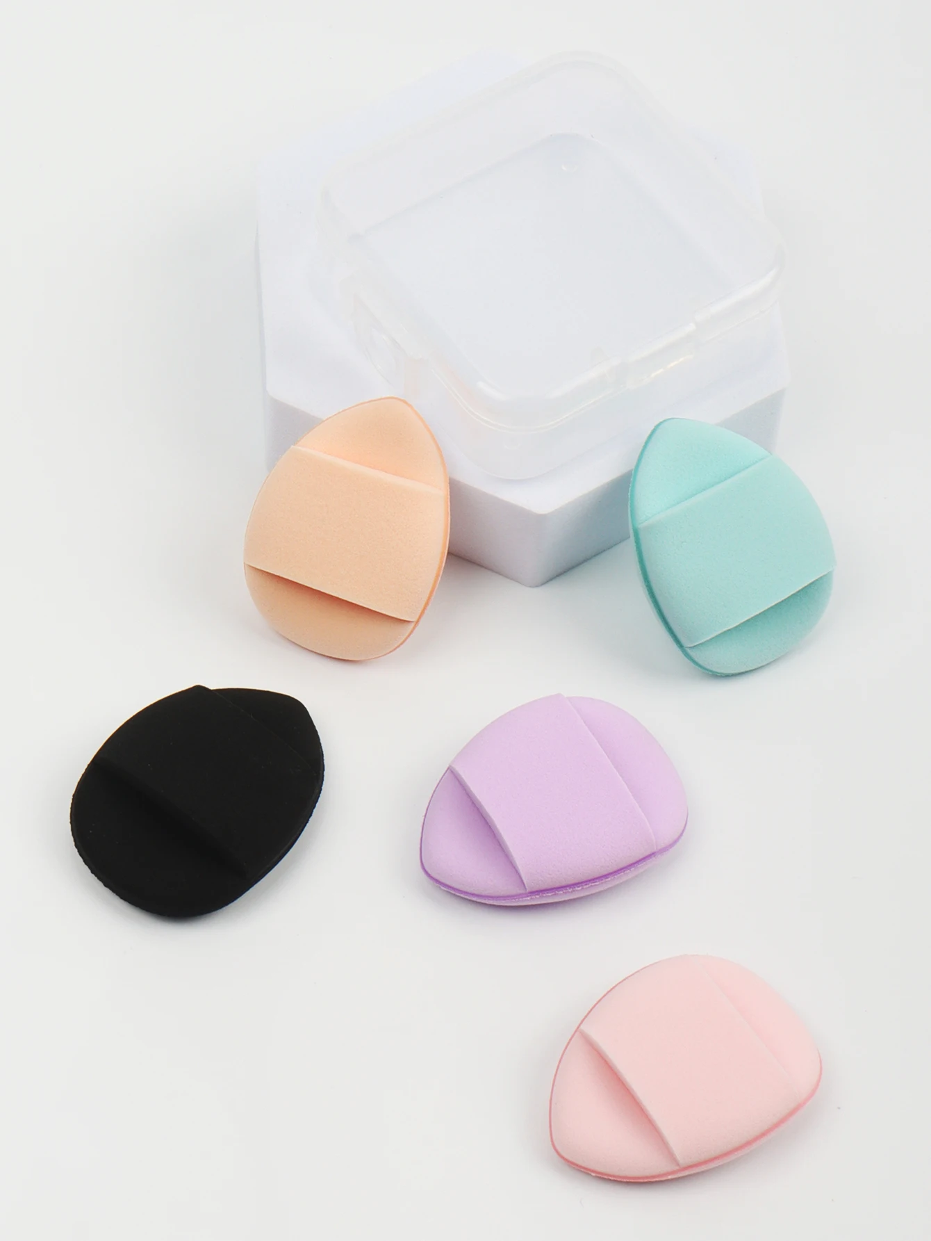 5 件套 Mini Finger Puff Foundation Small Air Cushion Powder Sponge Face Concealer Bb Cream Cosmetic Applicator Makeup Tools 6