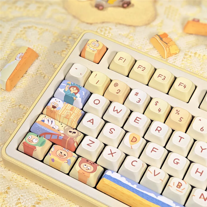 

150 Keys Cute Cartoon Character Theme Keycaps DMA Profile PBT Dye Sublimation Keyboard Caps For MX Switches Mechanical Keyboard