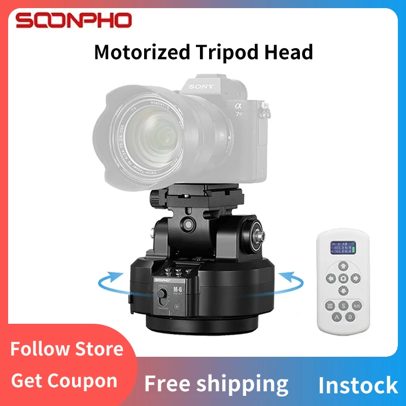 SOONPHOM4M6MotorizedTripodHeadWirelessRemoteControlHeadsAI