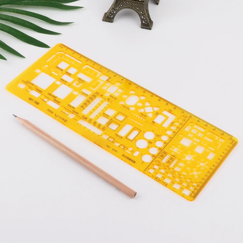 K Resin Circles Squares Triangle Geometric Template Ruler Stencil Measuring Tool W8ED
