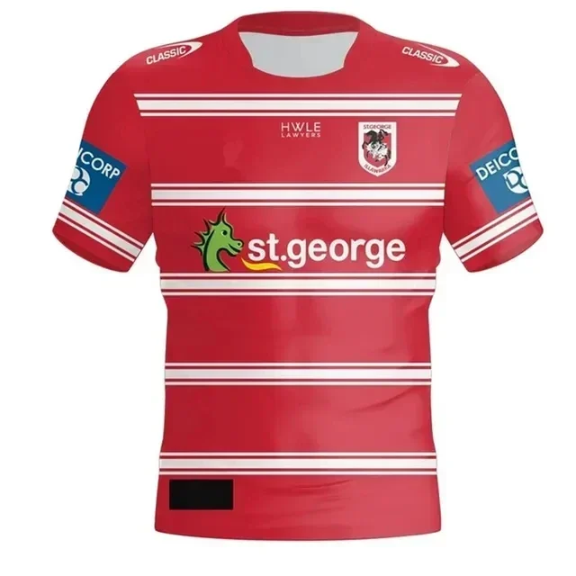thumbnail image 1 of Camiseta de rugby de local/visitante/polo/single de St George Illawarra Dragons 2024 - Talla para hombre: S-5XL (nombre y número personalizados impresos), 1 of 4