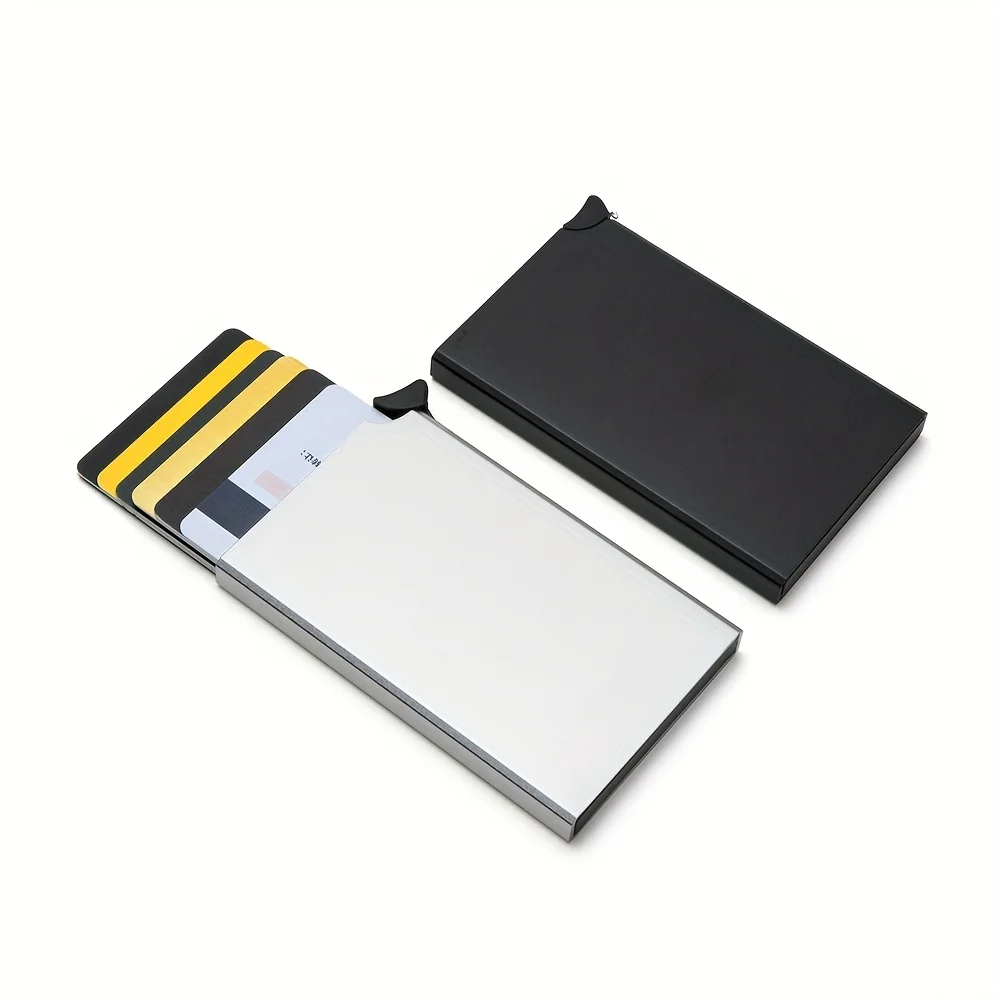 남성용 알루미늄 신용 카드 소지자, RFID ID 카드 소지자 남성용 지갑 미니 패키지 금속 지갑