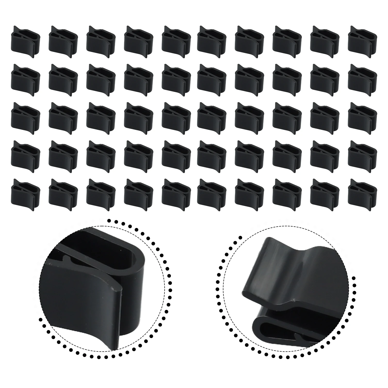 

Outdoor Solar Panel Clip Wire Holder Organizer 2 Lines 50Pcs Clamps Bracket Insulated PV Wire Plastic Temperature Resistant