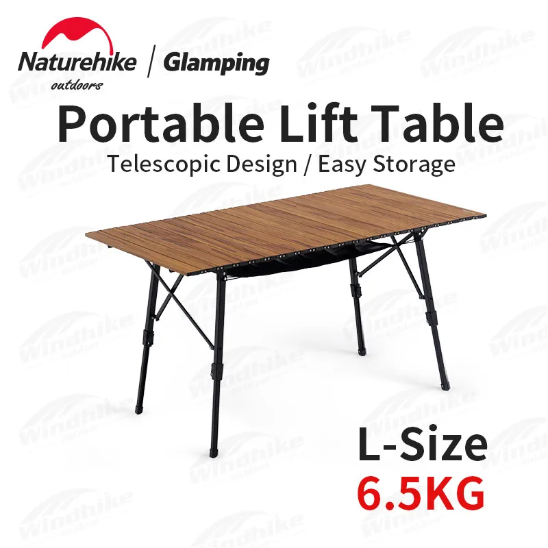 

Naturehike Mw03 Outdoor Folding Table Scalable Height Picnic BBQ Aluminium Alloy Camping Portable Tea Table Bearing Weight 30kg