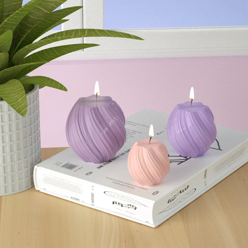 Irregular Geometric Wave Rotating Candle Mold 3D Silicone Candle Mold DIY Resin Soap Gift Crafts Candle Making Mold Home Decor