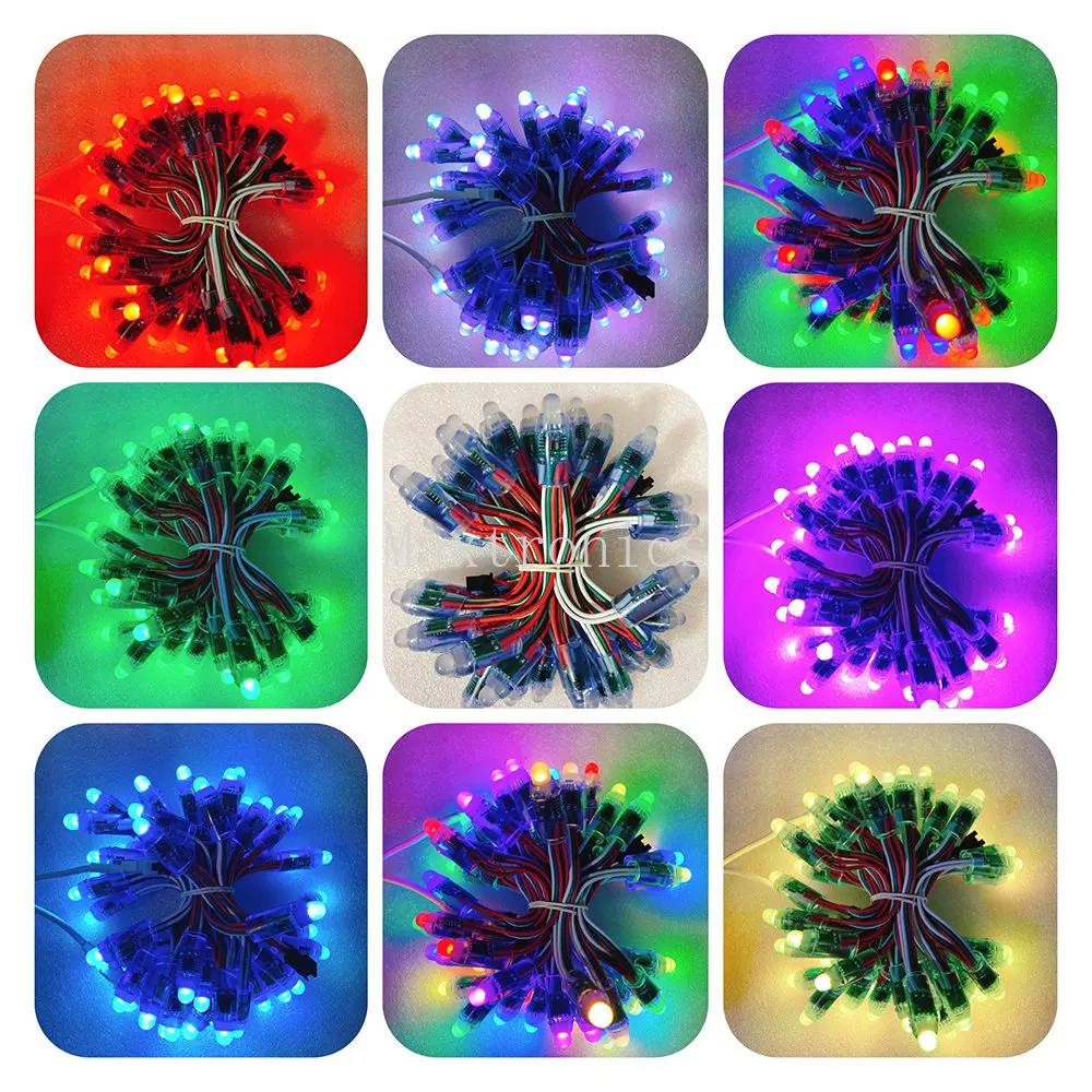 1000pcs DC5V WS2811 12mm RGB Color LED Module Pixel Light IP68 Waterproof And 50M Diy Black Band Flexible Tape Or Full Kit